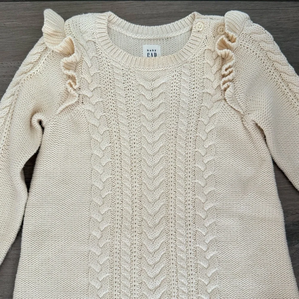 Cream Knit Dress and Plaid Dress Set toddler Christmas dress